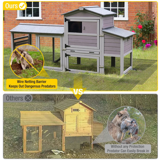 MEDEHOO Chicken Wire Chicken Fence Chicken Wire Mesh Netting Animal Barrier