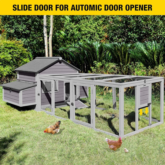 MEDEHOO Chicken Coop Run Extension Rabbit Enclosure Outdoor Duck Playpen 20.73 ft² AIR60-WM-59