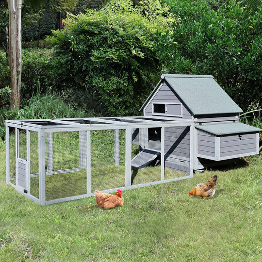 MEDEHOO 20.73 ft² Chicken Coop Extension Chicken Run Large Chicken Pen Rabbit Enclosure Duck House AIR60-WM-67