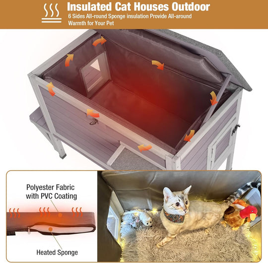 AIR91-G/F-ZJ Outdoor Cat House Insulated