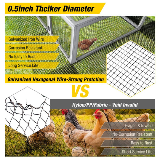 MEDEHOO Chicken Wire Chicken Fence Chicken Wire Mesh Netting Animal Barrier