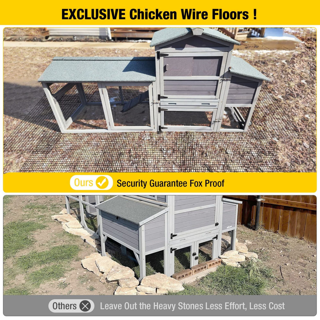 MEDEHOO Chicken Wire Chicken Fence Chicken Wire Mesh Netting Animal Barrier
