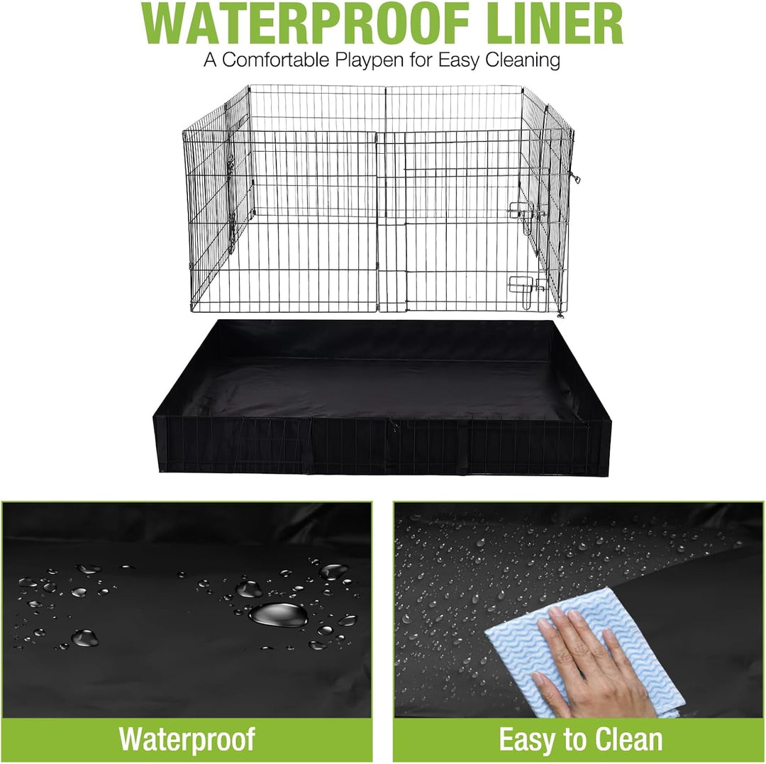 MEDEHOO Pet Playpen for Small Animal, Rabbit Playpen with Waterproof Liner for Indoor &amp; Outdoor Use (Playpen Only)
