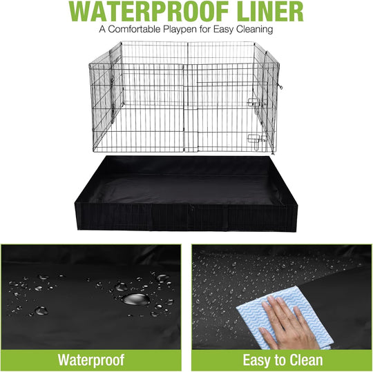 MEDEHOO Pet Playpen for Small Animal, Rabbit Playpen with Waterproof Liner for Indoor &amp; Outdoor Use (Playpen Only)