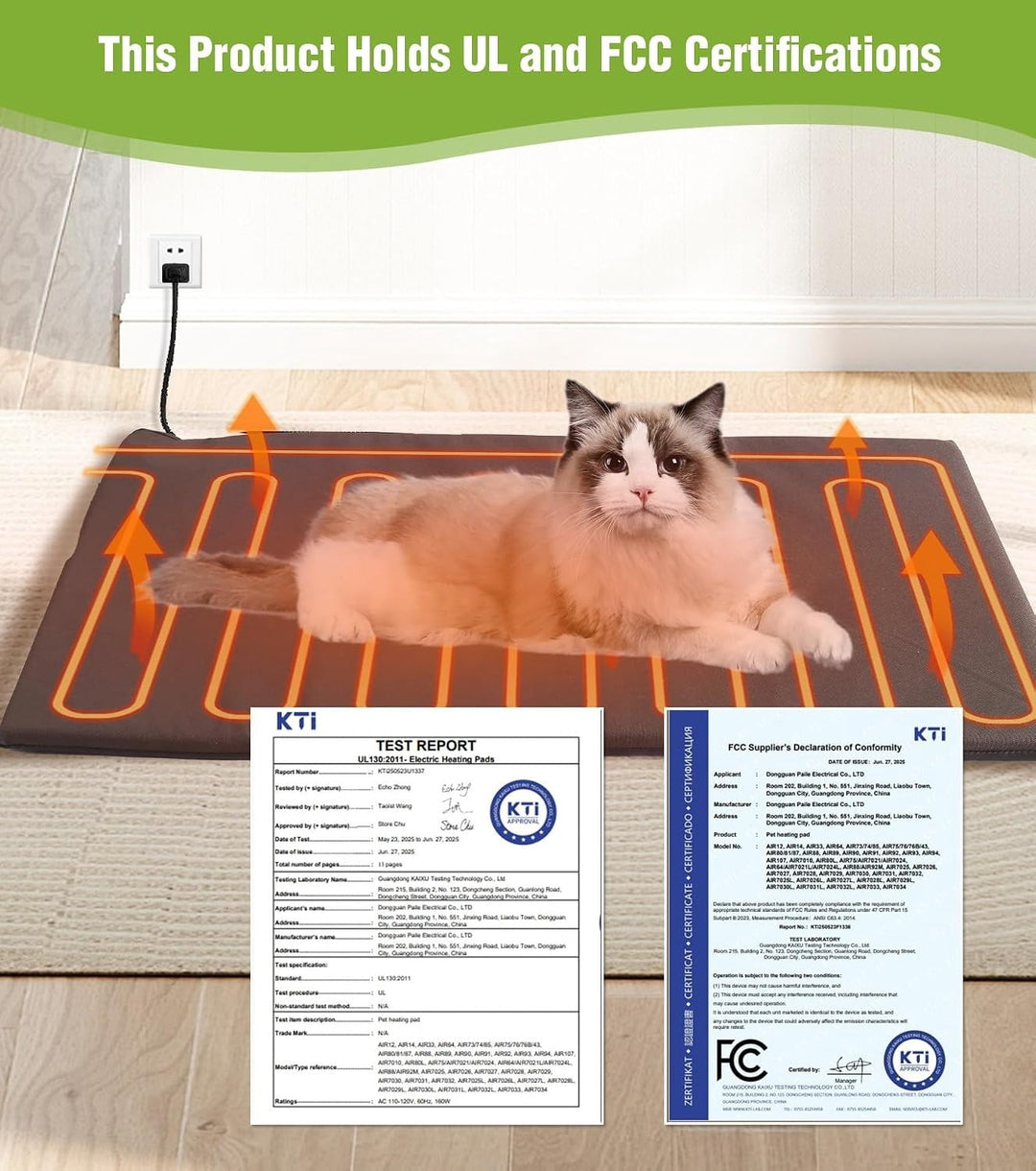MEDEHOO Heated Outdoor Cat House, Insulated Feral Cat Shelter with Heating Pad, Weatherproof Design &amp; Chew-Resistant Cord AIR33-IN-HP-AD-WM