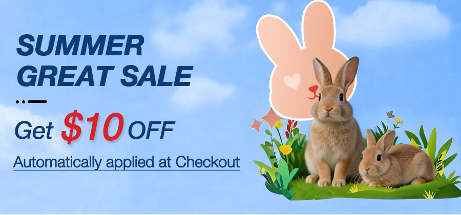 Aivituvin Chew-Resistant Metal Frame Rabbit Hutch with 3 Leakproof