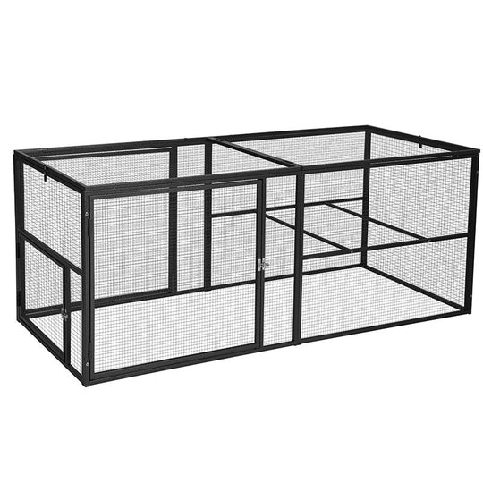 Morgete Chicken Run Extension Metal Coop Expanded Enclosure with AIR27, AIR31, AIR32