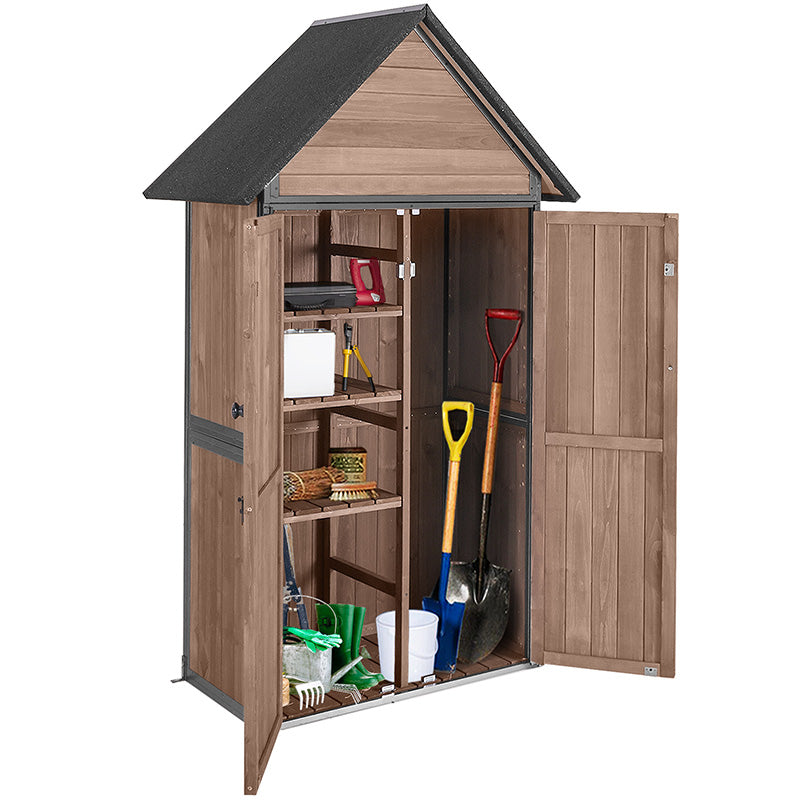 Aivituvin-AIR7004/7005 Outdoor Storage Shed Cabinet| Metal Frame for Stability