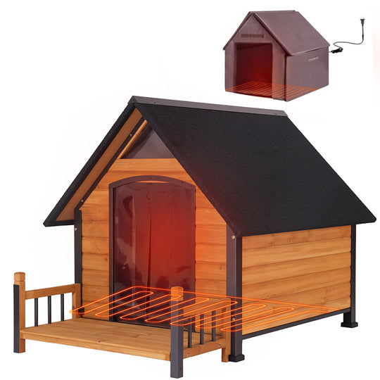 Aivituvin-AIR80/81-IN-HP Large Heated Dog House with Heating Pad | Insulation Liner