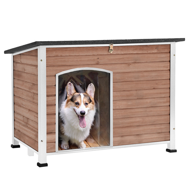Aivituvin Wooden Dog Crate, Large Outdoor Medium Dog House