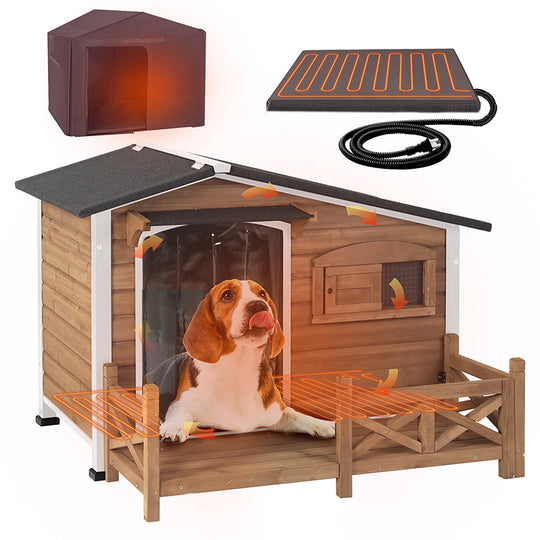 Aivituvin-AIR7024-IN-HP Outdoor Heated Dog House |Metal Frame