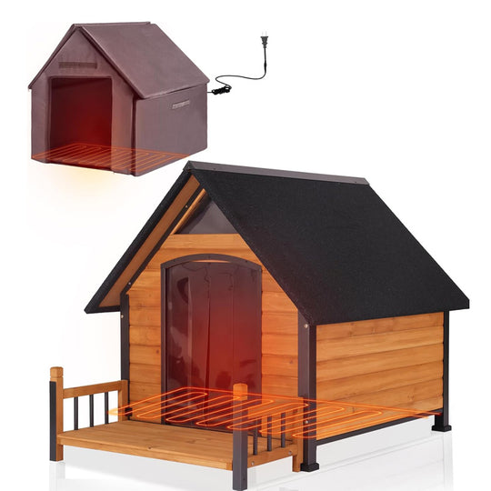 Aivituvin-AIR80/81-IN-HP Large Heated Dog House with Heating Pad | Insulation Liner