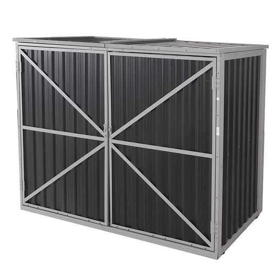 Aivituvin Plastic Storage Shed AIR105-ZJ, Strong Metal Frame
