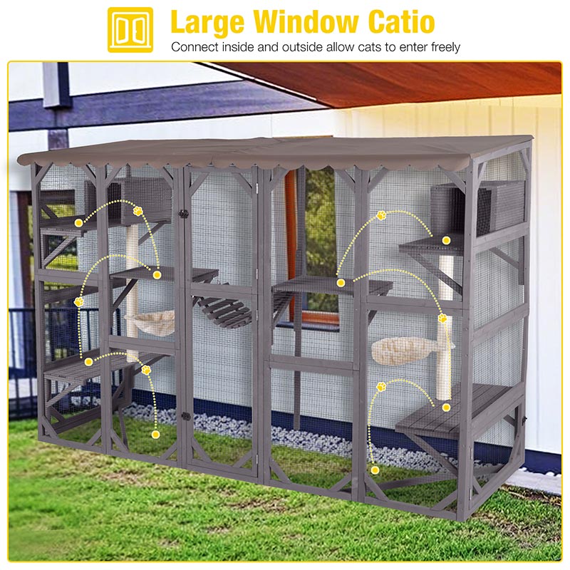 Aivituvin Large Cat Enclosure AIR7017, 104.33