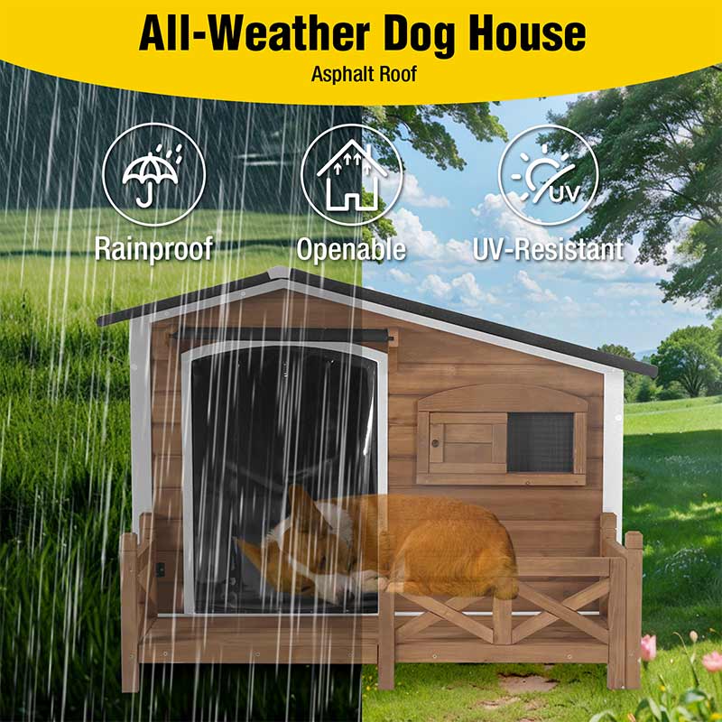 Aivituvin-AIR7024/7024-B Large Outdoor Dog Shelter | Metal Frame
