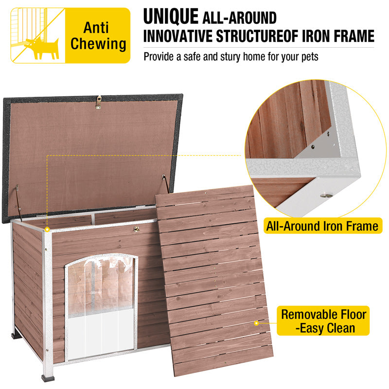 Aivituvin-AIR73/74/75/76 Wooden Heavy Duty Dog Crates House| Strong Iron Frame