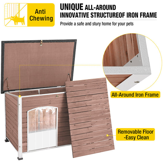 Aivituvin-AIR73/74/75/76 Wooden Heavy Duty Dog Crates House| Strong Iron Frame