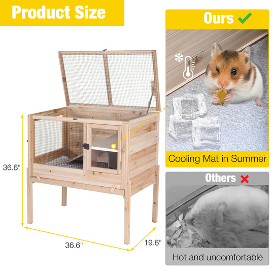 Aivituvin-AIR53-DG/WZ/OC Wooden Hamster Cage| Anti-Chew Design