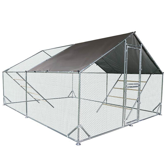 Aivituvin Wooden Chicken Tractor AIR97, Extra-Large Chicken Coop for 8-10 Chickens