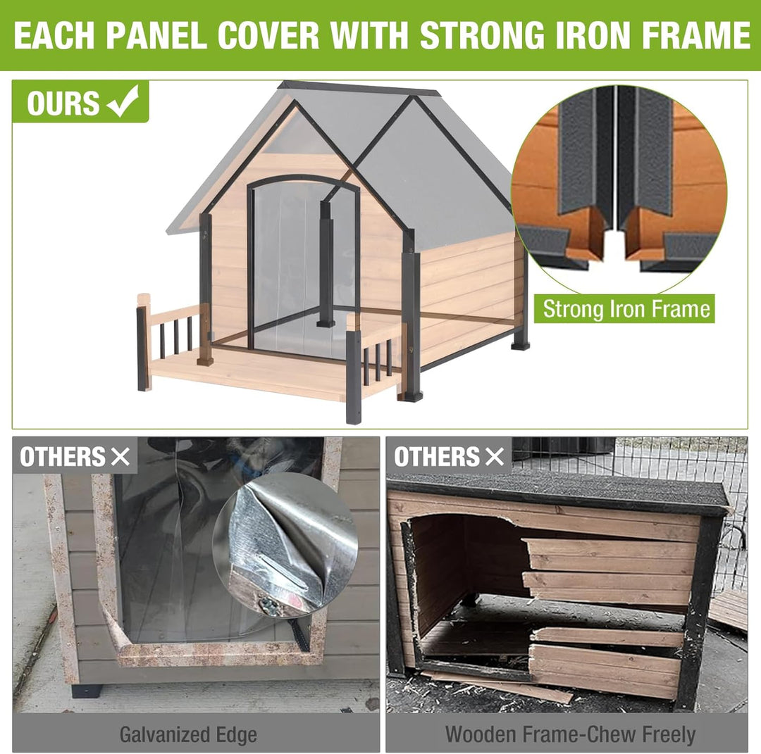 MEDEHOO-AIR80/81-IN-HP Large Heated Dog House with Heating Pad | Insulation Liner