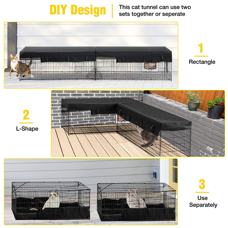 Aivituvin-AIR7007 Durable Cat Tunnel with Waterproof Fabric - Versatile, Rust-Proof, and Compatible with Aivituvin AIR37/AIR37-M Cat House