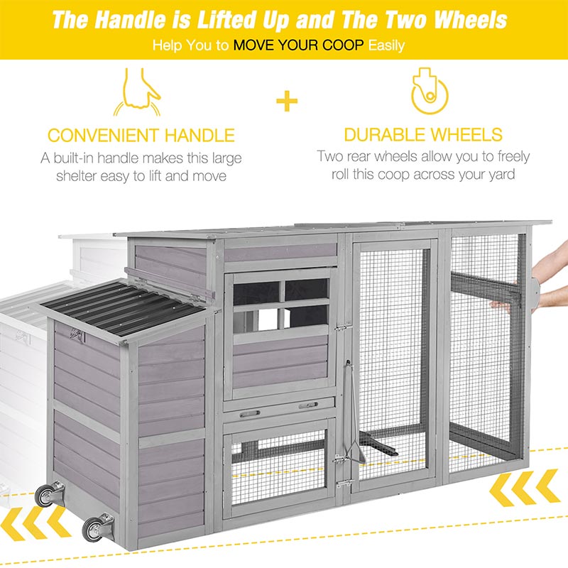 Aivituvin-AIR31 Large Chicken House | Outdoor Chicken Coop for 2-3 Hens