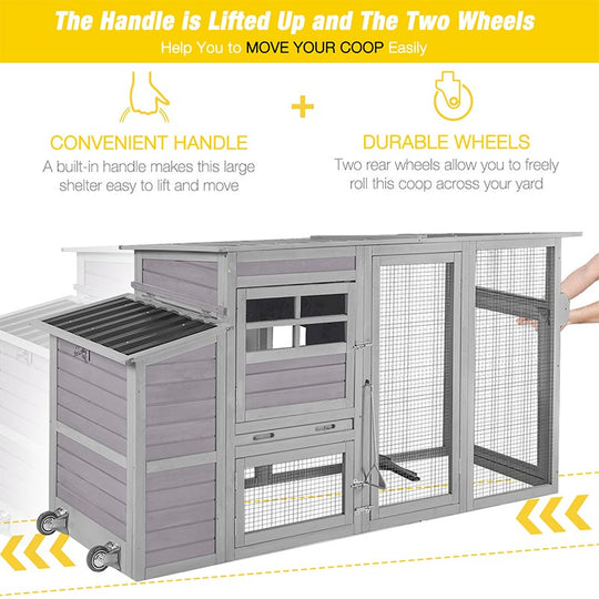 Aivituvin-AIR31 Large Chicken House | Outdoor Chicken Coop for 2-3 Hens