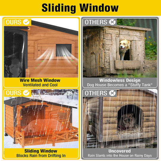 Aivituvin-AIR7024-IN-HP Outdoor Heated Dog House |Metal Frame