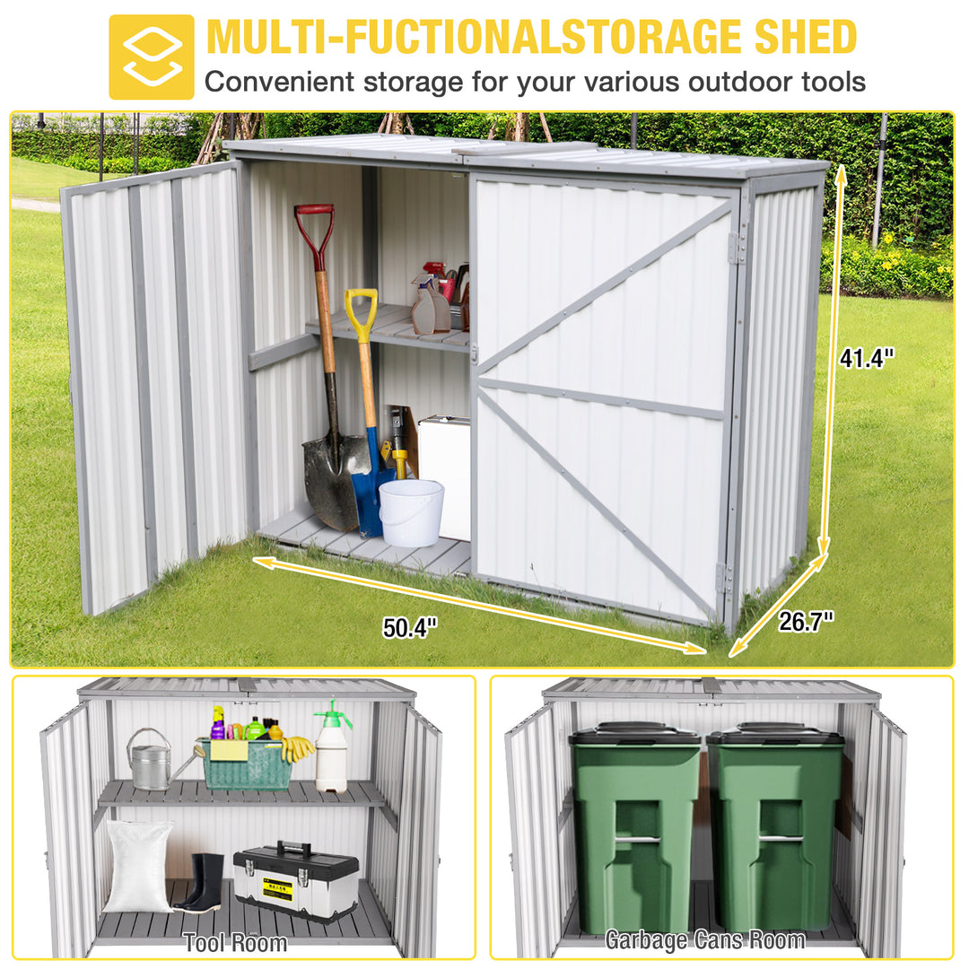 Aivituvin-AIR105-ZJ Plastic Storage Shed | Strong Metal Frame