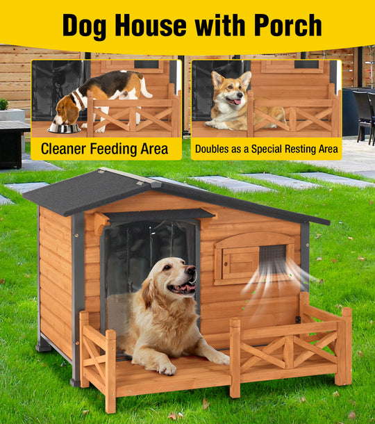 Aivituvin-AIR7024/7024-B Large Outdoor Dog Shelter | Metal Frame