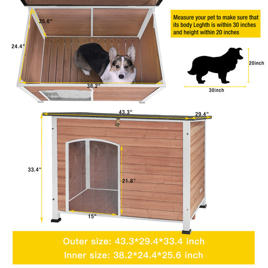 Aivituvin-AIR73/74/75/76 Wooden Heavy Duty Dog Crates House| Strong Iron Frame