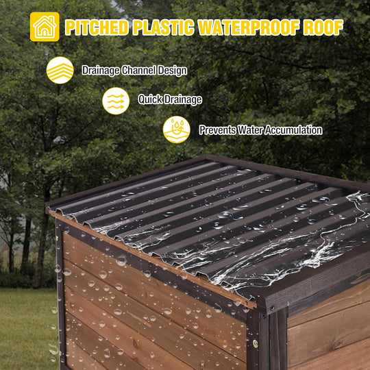 MEDEHOO Outdoor Storage Shed with Floor - Strong Metal Frame, Adjustable Shelves, Ventilated Blinds - Ideal for Garden Tools Cabinets Waterproof - Best in Sheds & Outdoor Storage