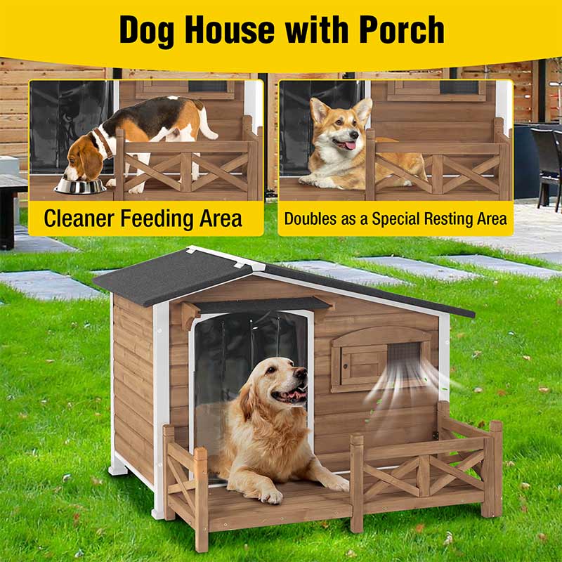 Aivituvin-AIR7024/7024-B Large Outdoor Dog Shelter | Metal Frame
