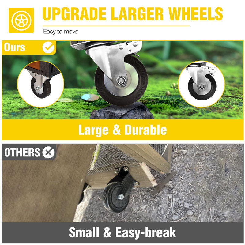 Aivituvin Metal Frame Chicken Coop AIR7019, Hen House for 4-6 Chickens