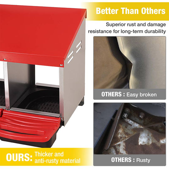 Aivituvin-AIR7036 Chicken Nesting Box | Roll-Away Egg Tray, 3 Compartments