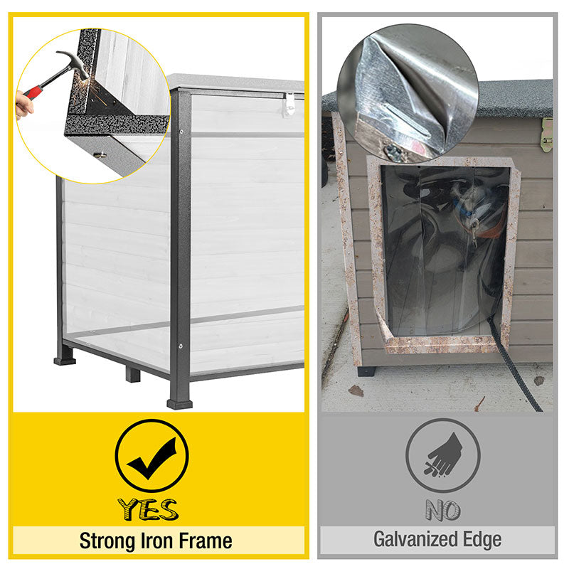 Aivituvin-AIR73/74/75/76-IN-HP Heated Outdoor Dog House| Removable Liner and Heating Pad
