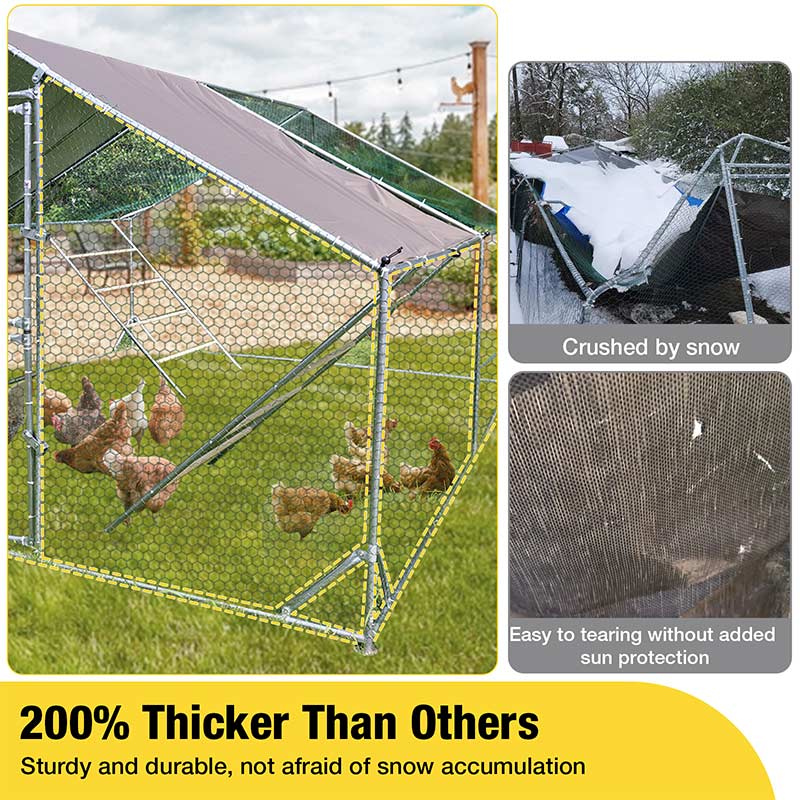 Aivituvin Wooden Chicken Tractor AIR97, Extra-Large Chicken Coop for 8-10 Chickens