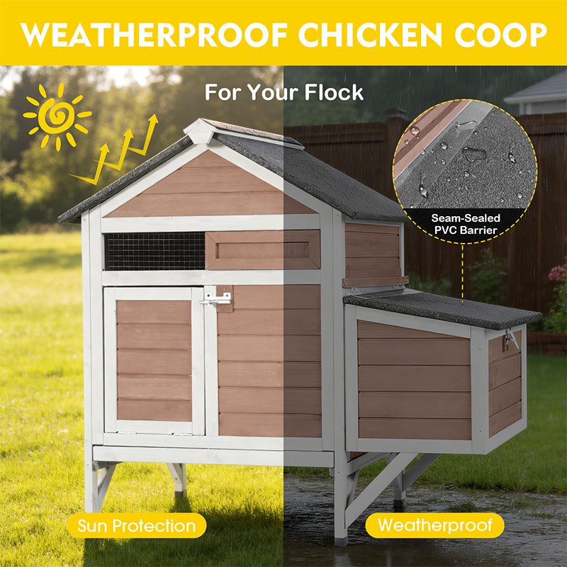 Aivituvin Raised Backyard Hen House AIR7020, Small Chicken House for 1-2 Chickens
