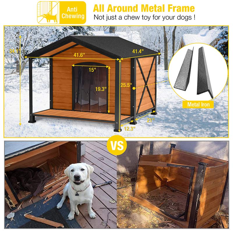 large dog tent Deluxe Overhang Roof Dog House