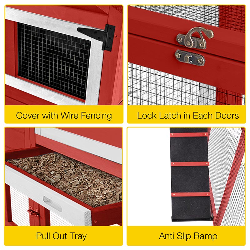 Aivituvin Mobile Chicken Tractor AIR72, Chicken Coop for 2-3 Chickens,12.33ft²