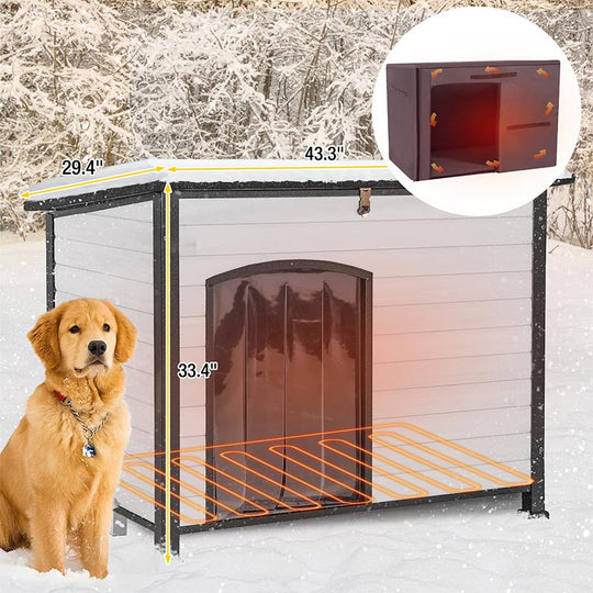 Aivituvin-AIR73/74/75/76-IN-HP Heated Outdoor Dog House| Adjustable Temperature & Timer