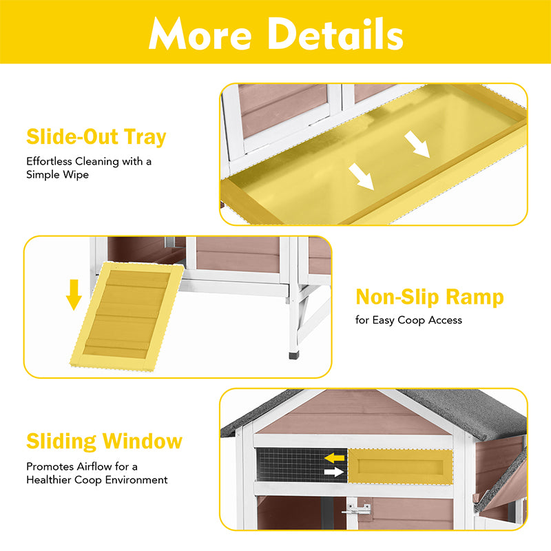 Aivituvin Raised Backyard Hen House AIR7020, Small Chicken House for 1-2 Chickens