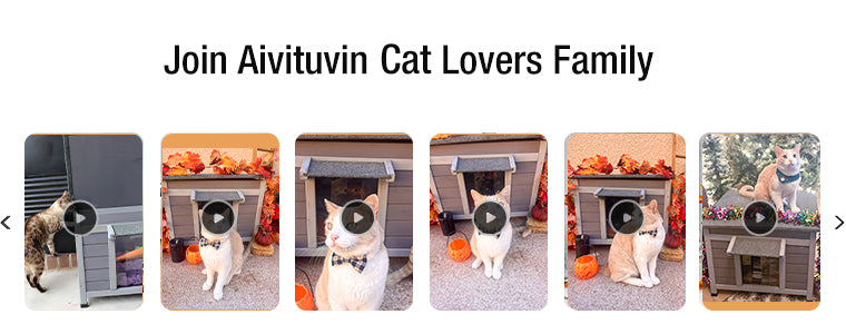 Aivituvin Wooden Outdoor Cat House Cage
