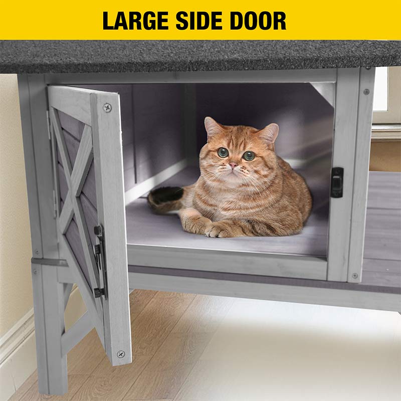 Aivituvin-AIR92-M Wooden Cat House for Feral Cats |Weatherproof Shelter