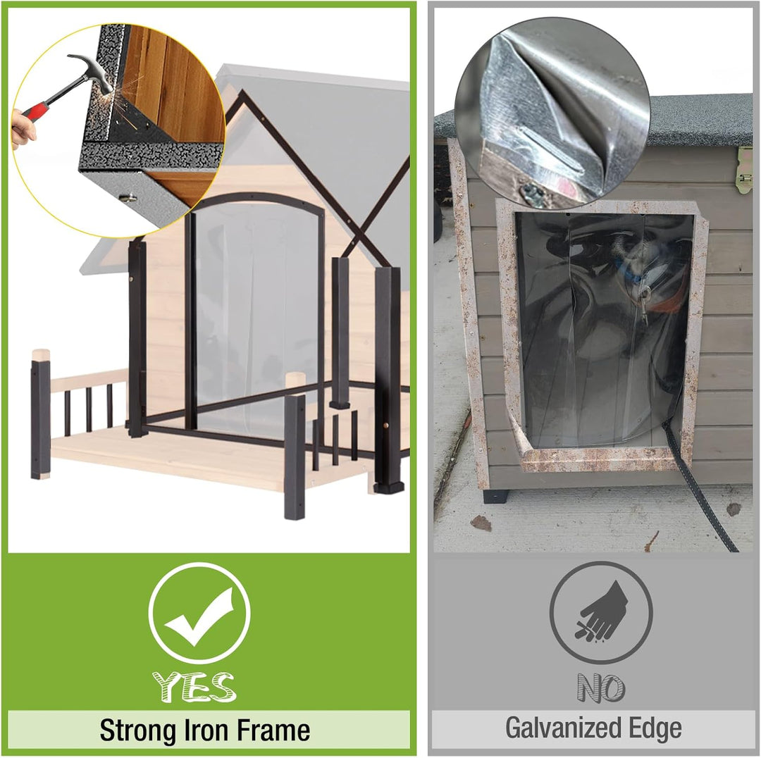 MEDEHOO-AIR80/81-IN-HP Large Heated Dog House with Heating Pad | Insulation Liner