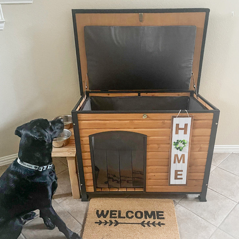 Durable Insulated Wooden Dog House for All-Weather Comfort – Aivituvin