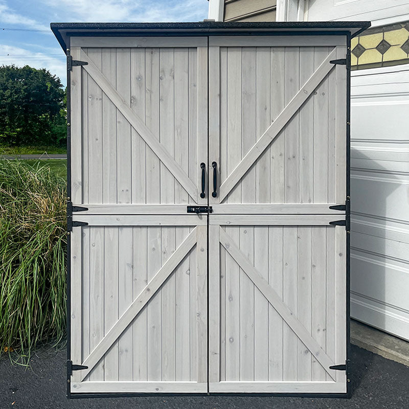 Aivituvin AIR98 AIR99 Wooden Garden Shed with Metal Frame - Thumbnail 3