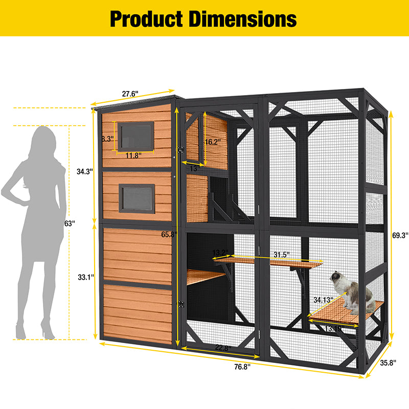 Aivituvin-AIR54 Outdoor Cat Enclosure | Large Pet Enclosure