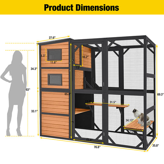 Aivituvin-AIR54 Outdoor Cat Enclosure | Large Pet Enclosure