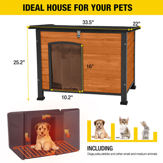 Aivituvin-AIR73/74/75/76-IN-HP Heated Outdoor Dog House| Adjustable Temperature & Timer